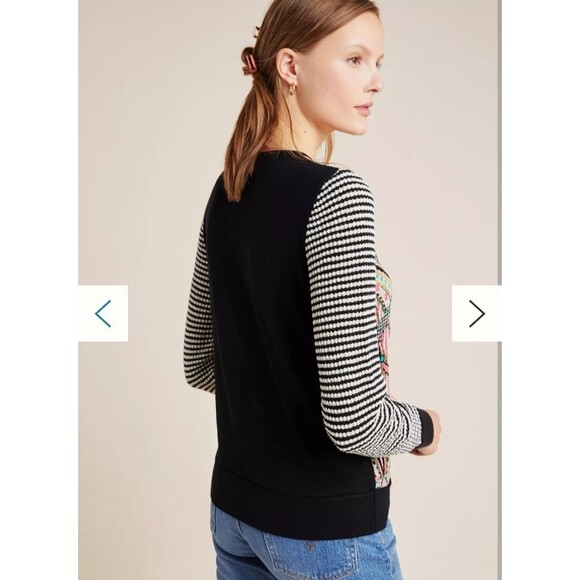 AldoMartins Anthropologie Teodora Abstract Pullover Sweater sz XS Artsy Tribal - Picture 2 of 11